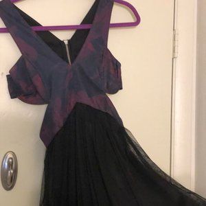 Free People burgundy & black dress
